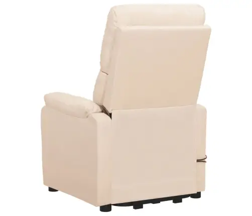 Atpūtas Krēsls, Paceļams, Krēmkrāsas Audums Vidaxl