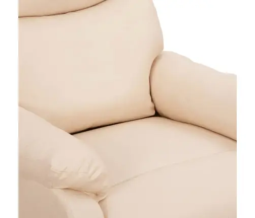 Atpūtas Krēsls, Paceļams, Krēmkrāsas Audums Vidaxl