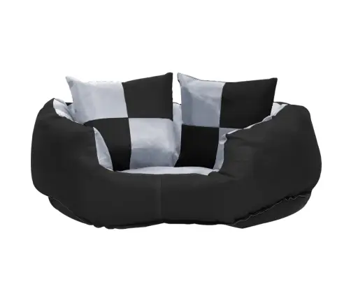 Dvipusė Skalbiama Pagalvė Šunims, Pilka Ir Juoda, 65X50X20Cm