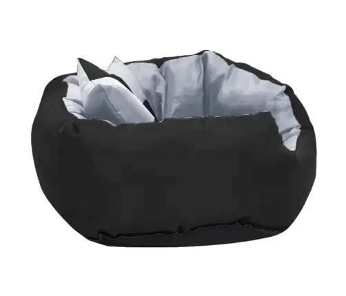 Dvipusė Skalbiama Pagalvė Šunims, Pilka Ir Juoda, 65X50X20Cm