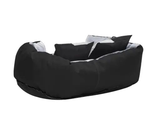 Dvipusė Skalbiama Pagalvė Šunims, Pilka Ir Juoda, 65X50X20Cm