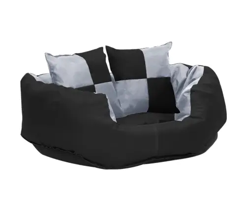 Dvipusė Skalbiama Pagalvė Šunims, Pilka Ir Juoda, 65X50X20Cm