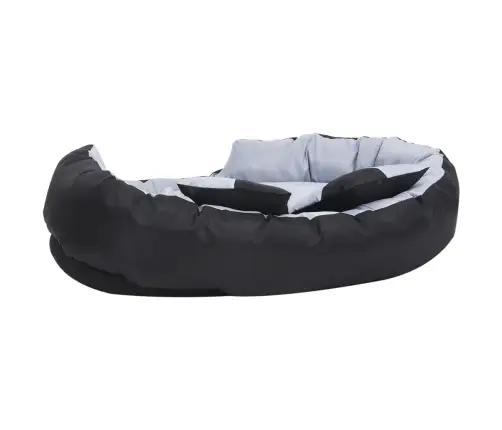 Dvipusė Skalbiama Pagalvė Šunims, Pilka Ir Juoda, 110X80X23Cm