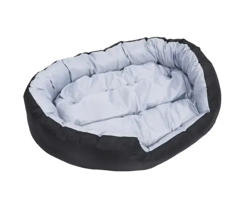 Dvipusė Skalbiama Pagalvė Šunims, Pilka Ir Juoda, 110X80X23Cm