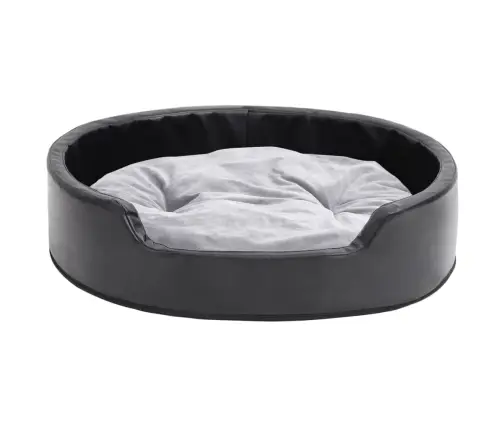 Guolis Šunims, Juodas/Pilkas, 79X70X19cm Pliušas/Dirbtinė Oda