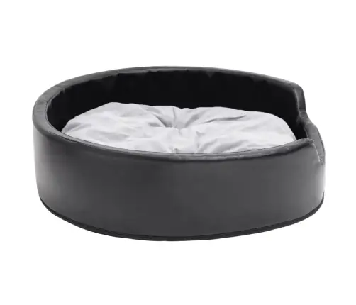 Guolis Šunims, Juodas/Pilkas, 79X70X19cm Pliušas/Dirbtinė Oda