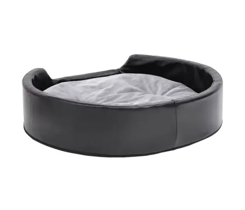 Guolis Šunims, Juodas/Pilkas, 79X70X19cm Pliušas/Dirbtinė Oda