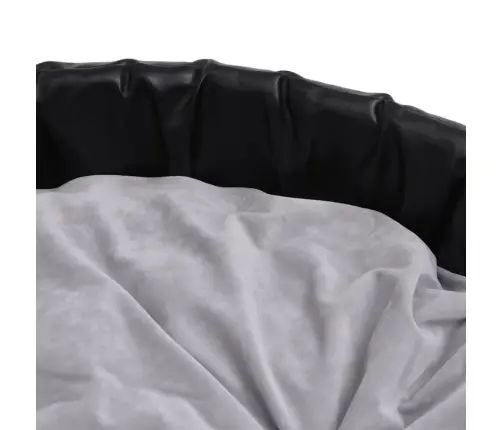 Guolis Šunims, Juodas/Pilkas, 79X70X19cm Pliušas/Dirbtinė Oda