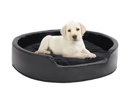 Suņu Gulta, Melna, 79X70X19 Cm, Plīšs, Mākslīgā Āda Vidaxl