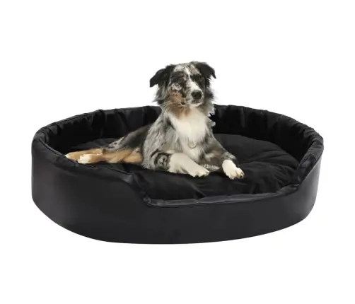 Suņu Gulta, Melna, 90X79X20 Cm, Plīšs, Mākslīgā Āda Vidaxl