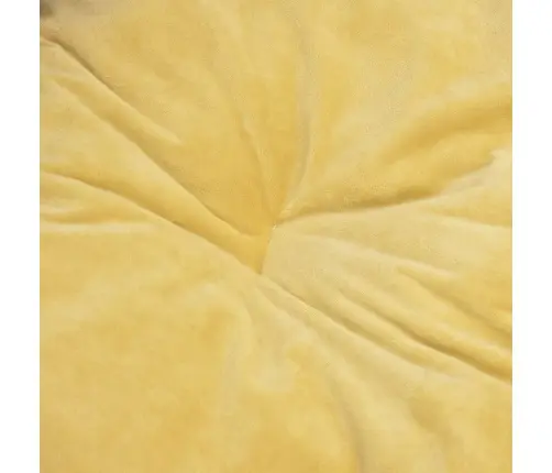 Suņu Gulta, Melna Ar Dzeltenu, 99X89X21 Cm, Plīšs, Mākslīgā Āda Vidaxl