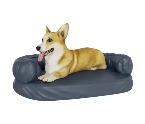 Ergonomiska Suņu Gulta, Tumši Zila, 75X53 Cm, Mākslīgā Āda Vidaxl