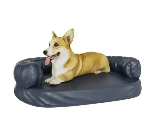 Ergonoomiline Koeravoodi, Tumesinine, 88 X 65 cm Kunstnahk