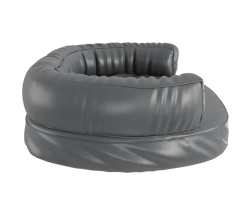 Ergonomiska Suņu Gulta, Pelēka, 75X53 Cm, Mākslīgā Āda Vidaxl