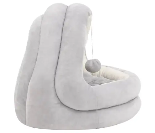 Kaķu Gulta, 40X40X35 Cm, Pelēka Un Krēmkrāsas Vidaxl