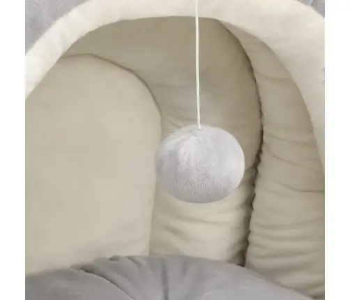 Kaķu Gulta, 40X40X35 Cm, Pelēka Un Krēmkrāsas Vidaxl