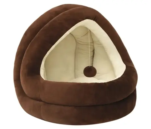 Kaķu Gulta, 50X50X45 Cm, Brūna Un Krēmkrāsas Vidaxl