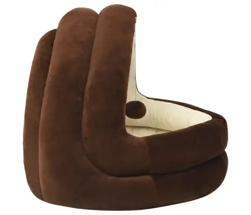 Kaķu Gulta, 50X50X45 Cm, Brūna Un Krēmkrāsas Vidaxl