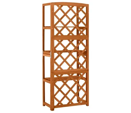 Špalera Ar Plauktiem, 55X30X140 Cm, Egles Masīvkoks Vidaxl