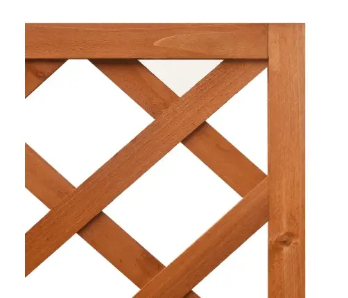 Stūra Puķu Kaste Ar Špaleru, 40X40X150 Cm, Egles Masīvkoks Vidaxl