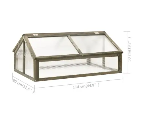 Šiltnamis, Pilkos Spalvos, 114X80X50cm Eglės Mediena