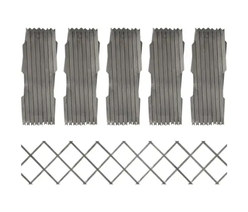 Võrkaia Paneelid 5 Tk, Hall, Nulupuit, 180 X 30 Cm