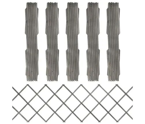 Špaleru Žogi, 5 Gab., 180X60 Cm, Pelēki, Egles Masīvkoks Vidaxl