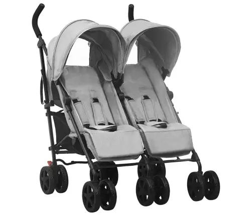 Dvīņu Ratiņi, Tērauds, Gaiši Pelēki Vidaxl