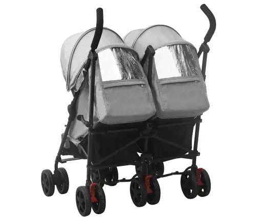 Dvīņu Ratiņi, Tērauds, Gaiši Pelēki Vidaxl