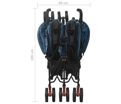 Dvīņu Ratiņi, Tumši Zili, Tērauds Vidaxl