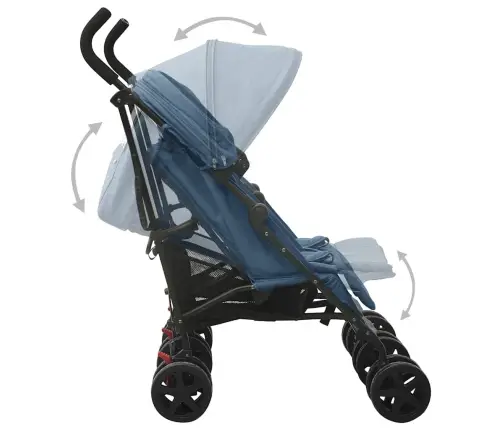 Dvīņu Ratiņi, Tumši Zili, Tērauds Vidaxl