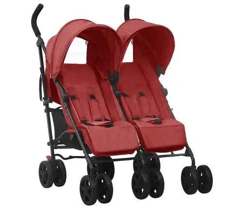 Vežimėlis Dvynukams, Raudonos Spalvos, Plienas