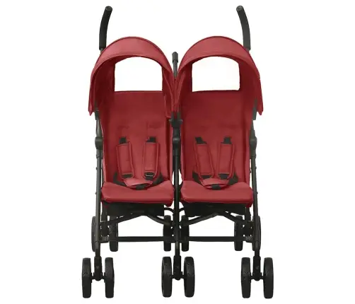 Vežimėlis Dvynukams, Raudonos Spalvos, Plienas