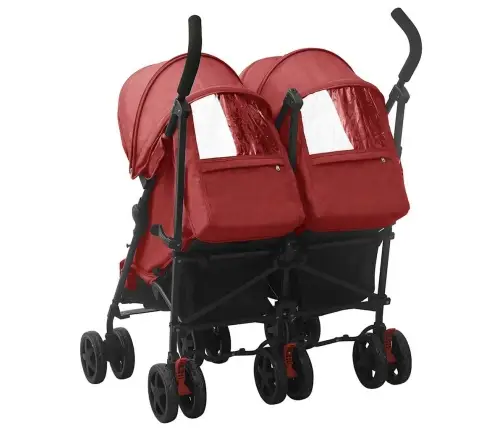 Vežimėlis Dvynukams, Raudonos Spalvos, Plienas