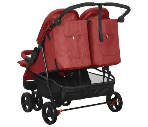 Dvīņu Ratiņi, Sarkani, Tērauds Vidaxl