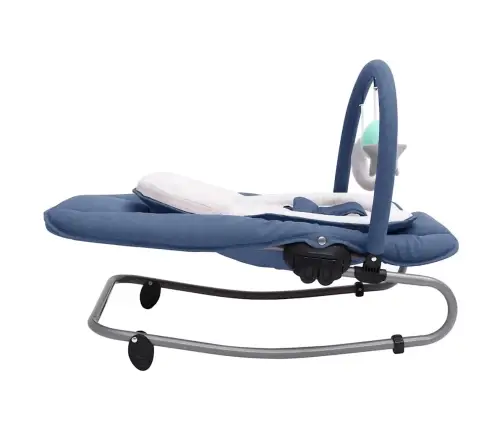 Bērnu Šūpuļkrēsls, Tumši Zils, Tērauds Vidaxl