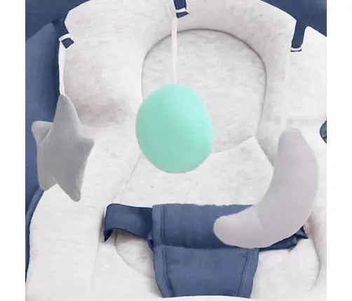 Bērnu Šūpuļkrēsls, Tumši Zils, Tērauds Vidaxl