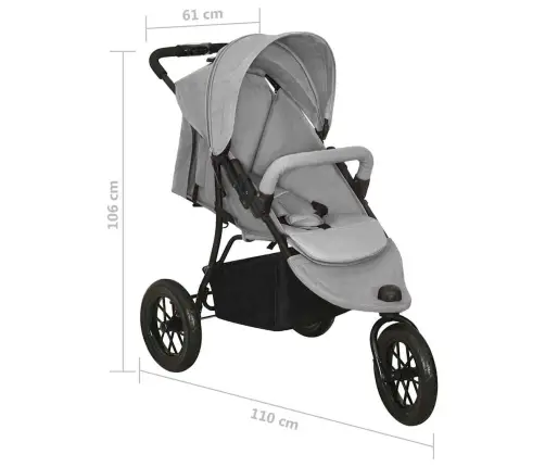 Sporta Ratiņi Gaiši Pelēki, Tērauds Vidaxl