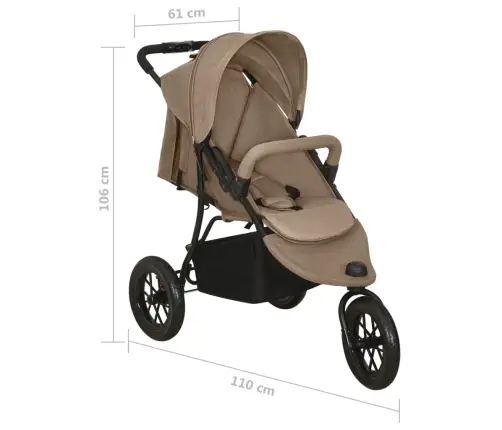 Sporta Ratiņi Tērauds, Pelēkbrūni Vidaxl