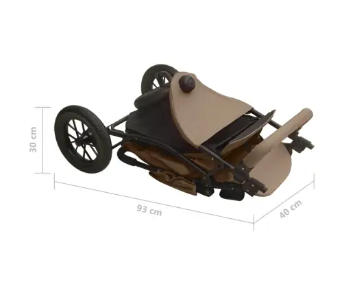 Sporta Ratiņi Tērauds, Pelēkbrūni Vidaxl