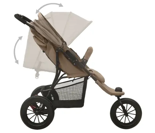 Sporta Ratiņi Tērauds, Pelēkbrūni Vidaxl