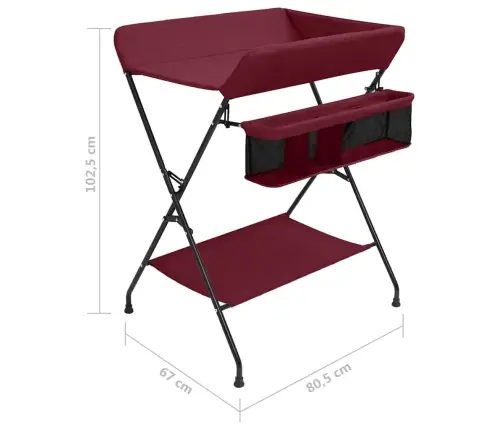 Pārtinamais Galds, Sarkans, Dzelzs Vidaxl