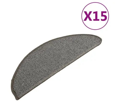 Kāpņu Paklājiņi, 15 Gab., 65X21X4 Cm, Pelēki, Pusapaļi, Lieli Vidaxl Kāpņu Paklājiņi, 15 Gab., 65X21X4 Cm, Pelēki, Pusapaļi, Lieli Vidaxl