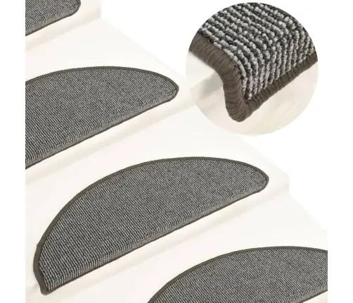 Kāpņu Paklājiņi, 15 Gab., 65X21X4 Cm, Pelēki, Pusapaļi, Lieli Vidaxl Kāpņu Paklājiņi, 15 Gab., 65X21X4 Cm, Pelēki, Pusapaļi, Lieli Vidaxl