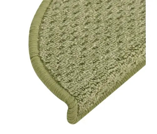 Laiptų Kilimėliai, 15Vnt., Žalios Spalvos, 65X21X4Cm