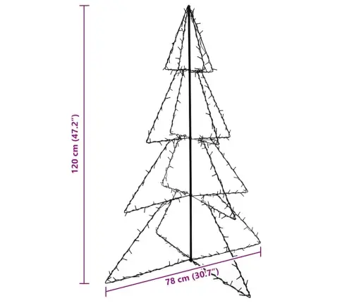 Koonusekujuline Jõulupuu 160 Ledi, Tuppa Ja Õue, 78 X 120 Cm