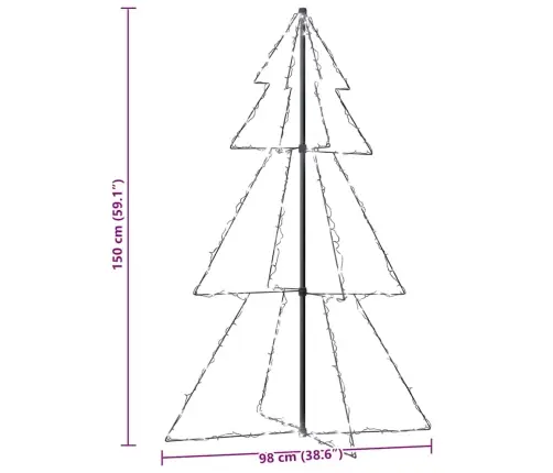 Ziemassvētku Egle, 200 Led, Telpām, Āra Teritorijai, 98X150 Cm Vidaxl