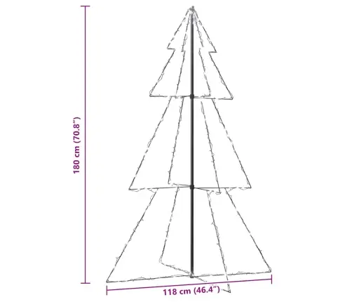 Kalėdų Eglutė, 118X180cm Kūgio Formos, 240 Led Lempučių