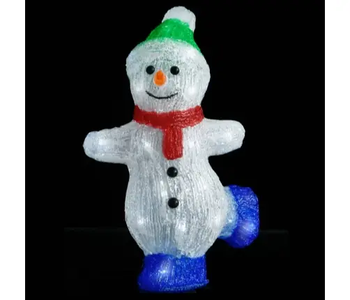 Led Ziemassvētku Sniegavīra Figūra, Akrils, 30 Cm Vidaxl