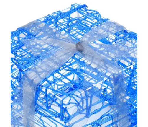 Kalėdų Dekoracija Dovanų Dėžutės, 3Vnt., Šaltos Baltos, Akrilas